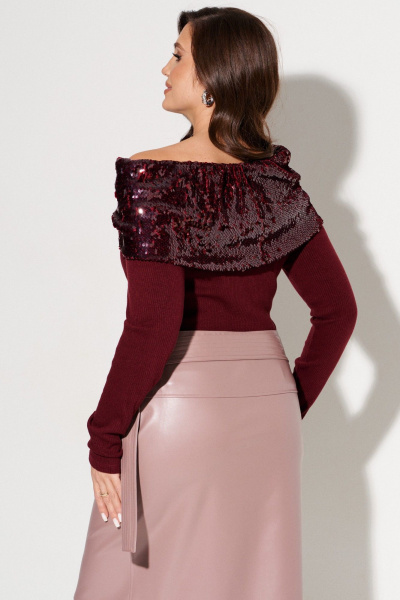 Джемпер AltaModa 1059 бордовый - фото 5