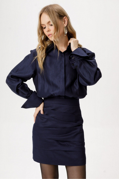 Платье PiRS 6420 темно-синий - фото 3