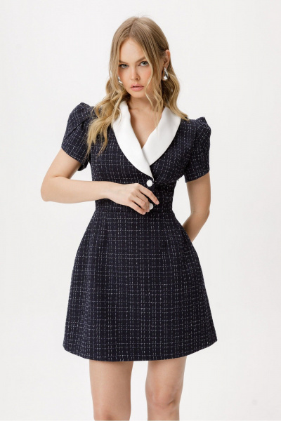 Платье PiRS 6421 синий - фото 3