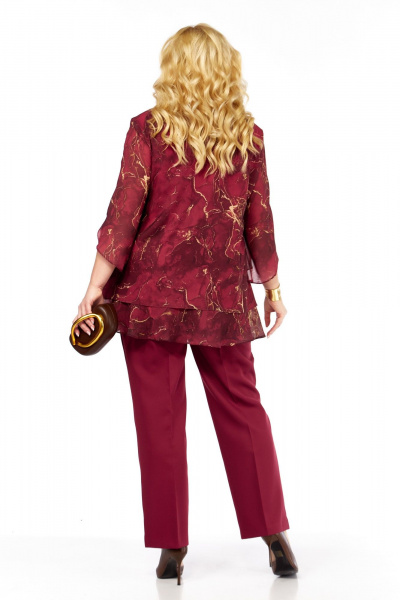 Блуза Элль-стиль 2213/10а винный - фото 7