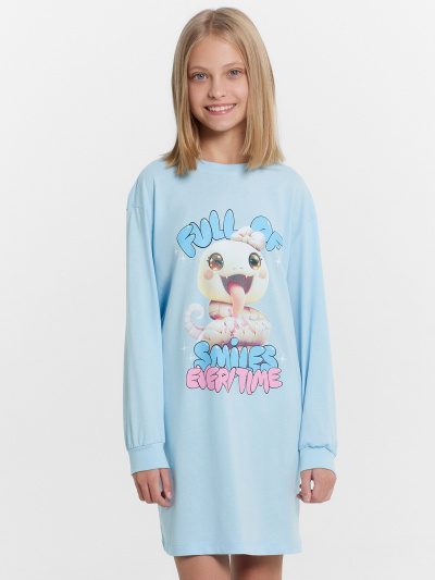 Сорочка Mark Formelle 577718/24-26242ПП-0 насыщенный_голубой_печать_3_сл_на_пол - фото 6