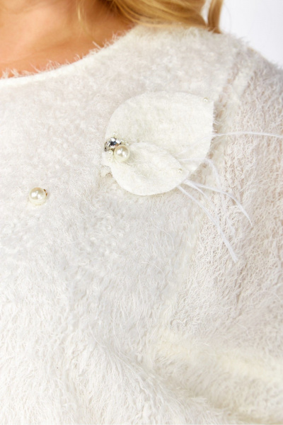 Блуза, брюки Элль-стиль 2423 молоко_корица - фото 7