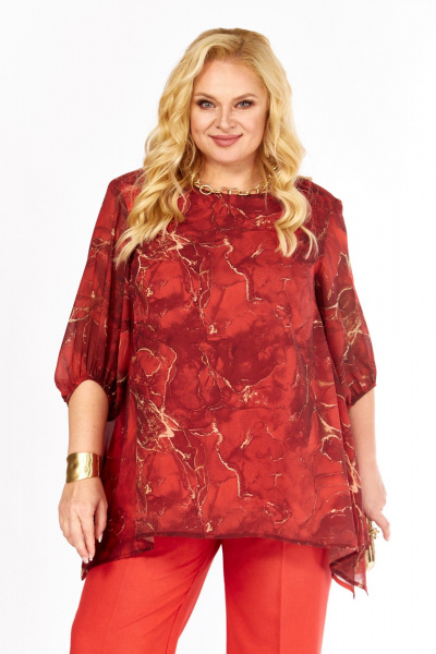 Блуза Элль-стиль 2263/13а красный - фото 9