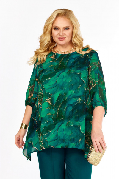 Блуза Элль-стиль 2263/14а изумруд - фото 9