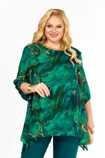 Блуза Элль-стиль 2263/14а изумруд - фото 7
