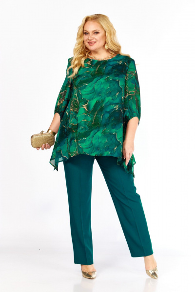 Блуза Элль-стиль 2263/14а изумруд - фото 6