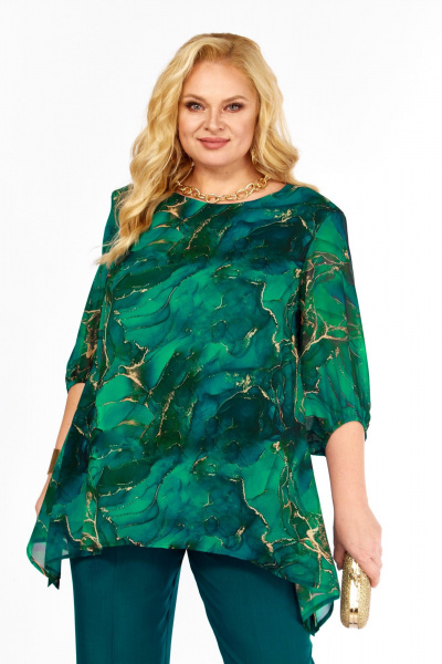 Блуза Элль-стиль 2263/14а изумруд - фото 4