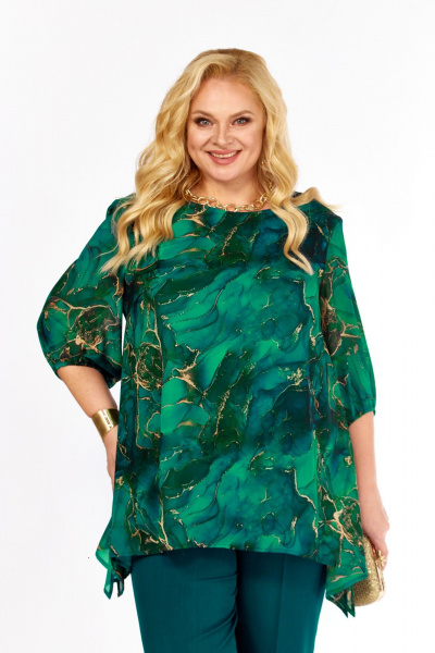Блуза Элль-стиль 2263/14а изумруд - фото 1