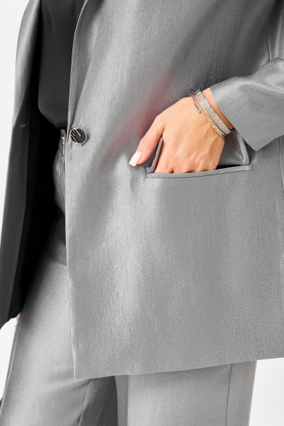 Блуза, брюки, жакет БагираАнТа 1087 серый - фото 10