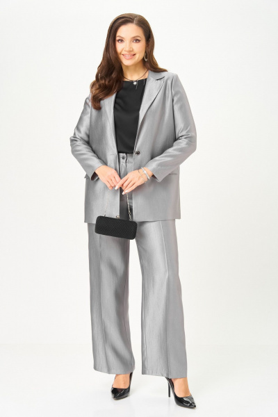 Блуза, брюки, жакет БагираАнТа 1087 серый - фото 3