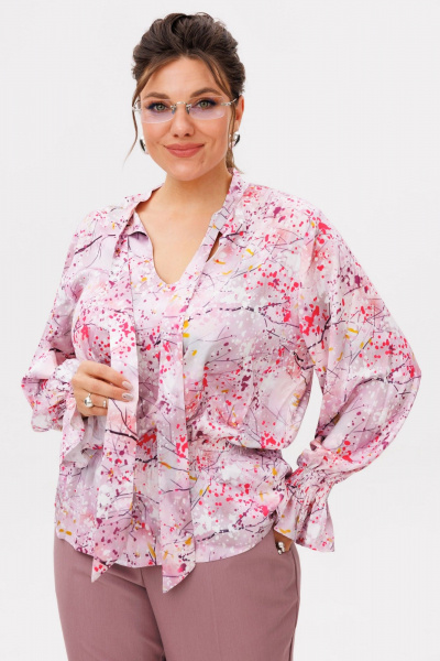 Блуза Anelli 1694 фьюжен_фуксия - фото 7