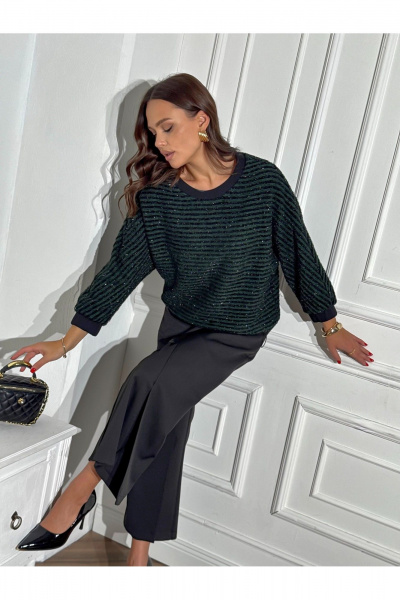Брюки, джемпер Dilana VIP 2124 зеленый/черный - фото 14