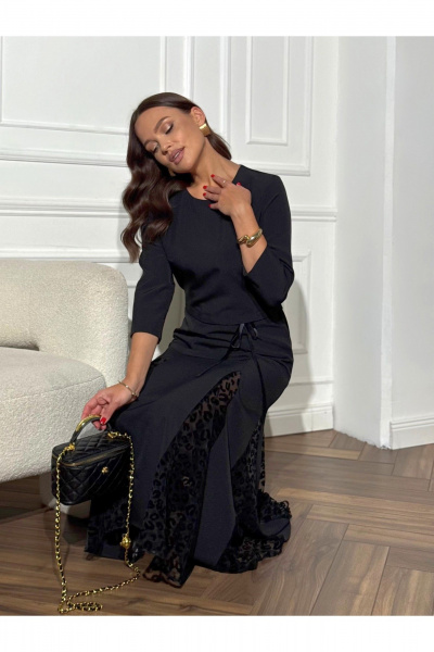 Платье Dilana VIP 2125 черный_ - фото 11