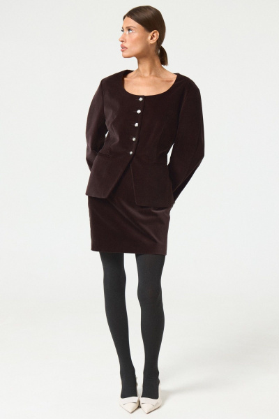 Жакет, юбка ATTIKA A3451-1 коричневый - фото 3