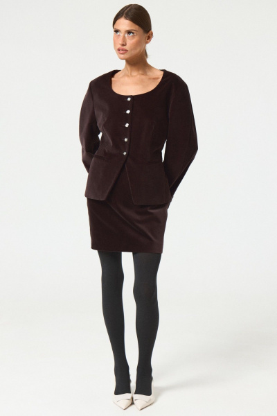 Жакет, юбка ATTIKA A3451-1 коричневый - фото 2