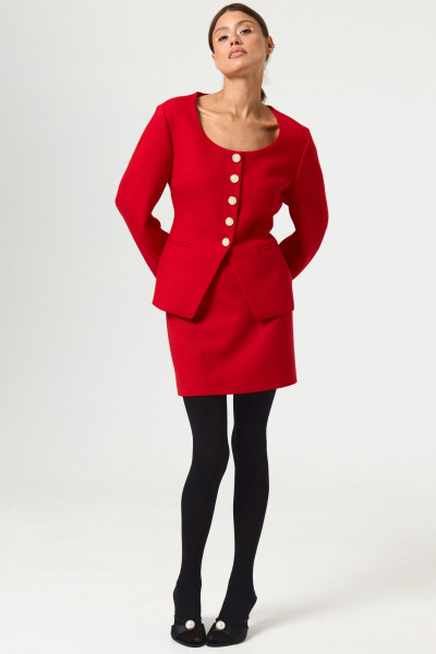 Жакет, юбка ATTIKA A3451-2 красный - фото 2