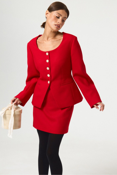 Жакет, юбка ATTIKA A3451-2 красный - фото 4