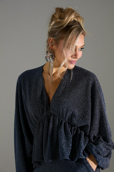 Блуза, брюки LM К4849 синий - фото 10