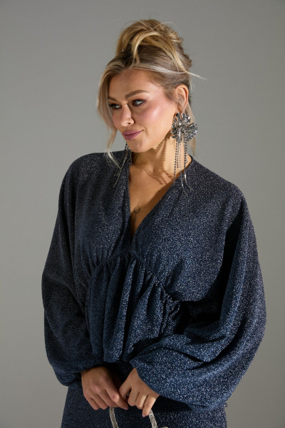 Блуза, брюки LM К4849 синий - фото 9