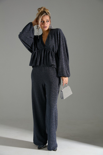 Блуза, брюки LM К4849 синий - фото 3