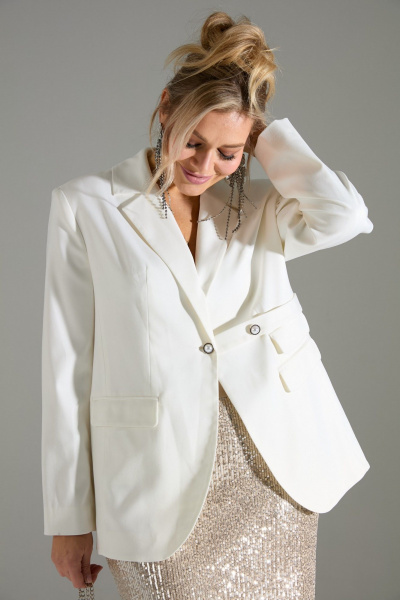 Жакет, юбка LM К4243 белое_золото - фото 8