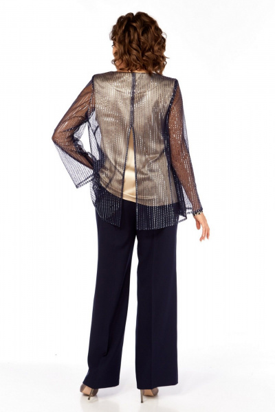 Блуза, брюки Милора-стиль 1407 синий - фото 5