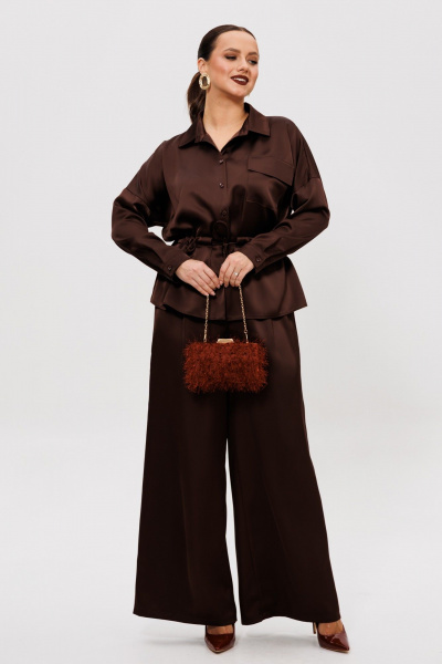 Блуза, брюки Mubliz 255 шоколад - фото 17