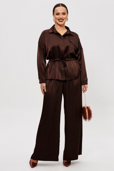 Блуза, брюки Mubliz 255 шоколад - фото 16