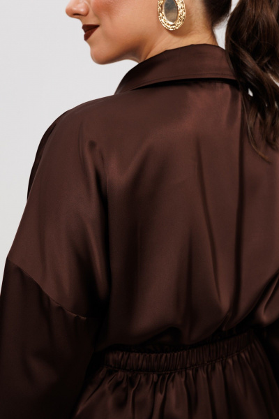 Блуза, брюки Mubliz 255 шоколад - фото 12