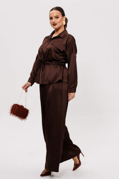 Блуза, брюки Mubliz 255 шоколад - фото 7