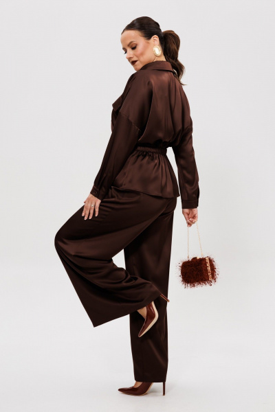 Блуза, брюки Mubliz 255 шоколад - фото 5