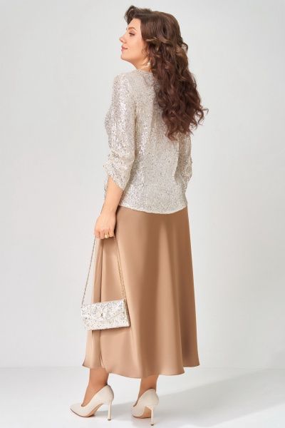 Блуза, клатч, юбка Fita 4151 золотисто-бежевый - фото 10