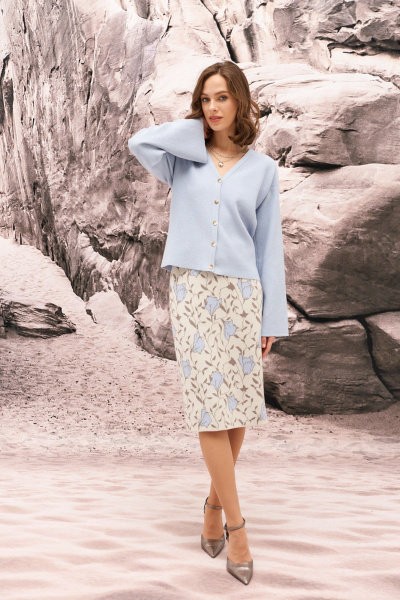 Юбка Barbara Geratti С8330BG туман/голубой - фото 2