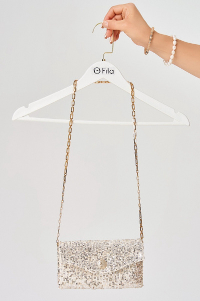 Клатч Fita 2004 золотисто-бежевый - фото 3