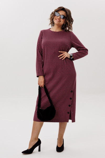 Платье Anelli 1755 рябиновая_волна - фото 1