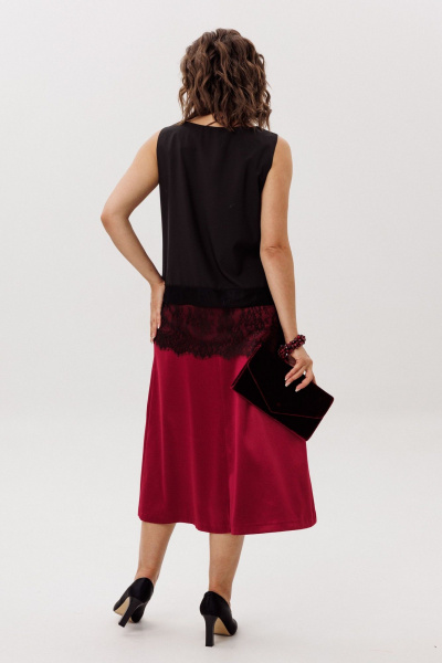 Юбка Anelli 1510 гранатовая_патока - фото 7