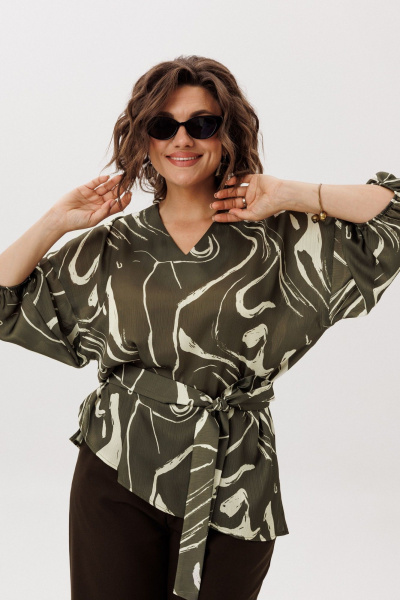Блуза Anelli 1665 лесная_осока - фото 1
