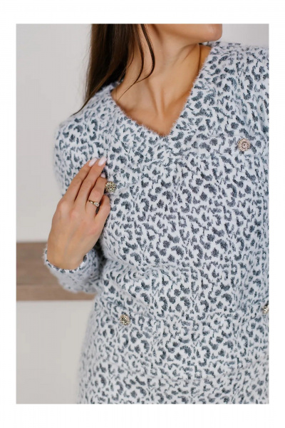 Джемпер, юбка MONA STYLE 19089/лео_серый - фото 7