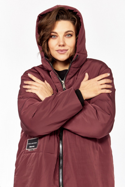 Пальто Lady Secret 5018/1 бордо_матовый - фото 6