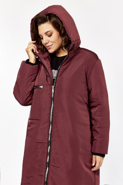 Пальто Lady Secret 5018/1 бордо_матовый - фото 5
