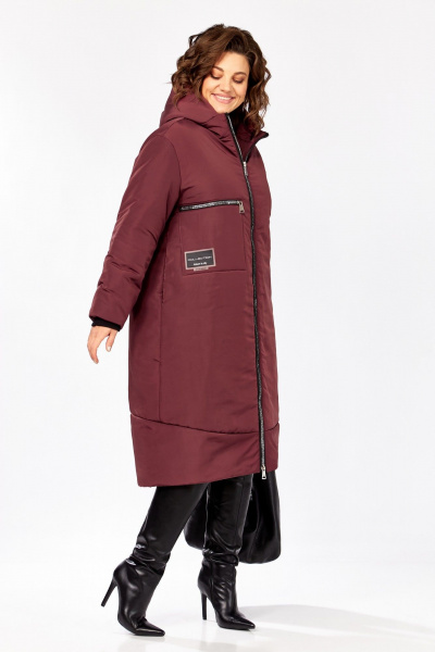 Пальто Lady Secret 5018/1 бордо_матовый - фото 3