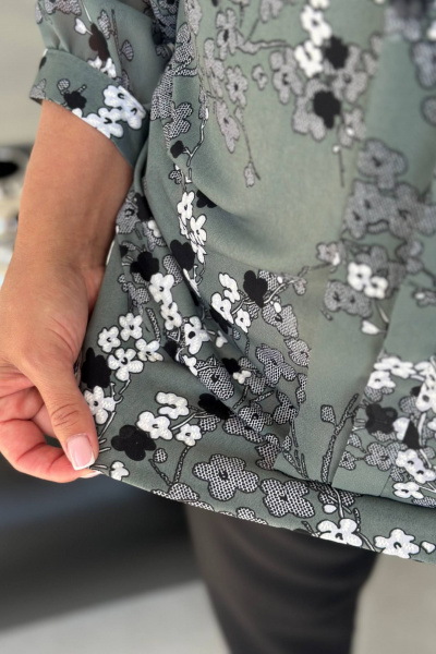 Блуза LindaLux 217 серая_ветка - фото 6