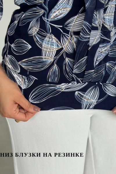 Блуза LindaLux 217 синие_лилии - фото 7