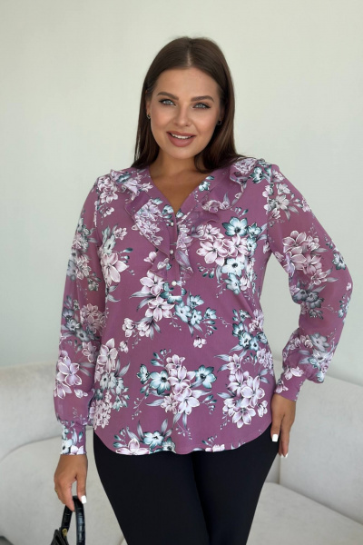 Блуза LindaLux 1-489 букетроз - фото 1