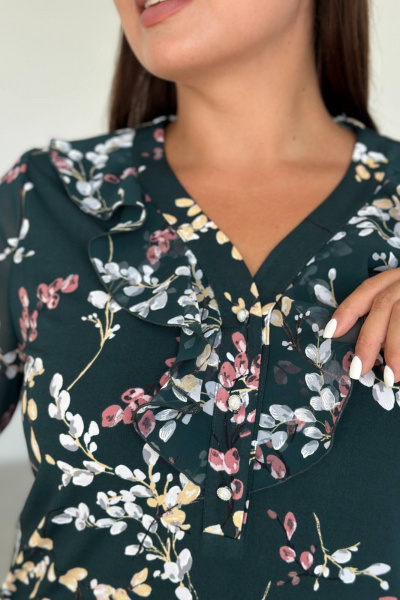 Блуза LindaLux 1-489 зеленаяверба - фото 3