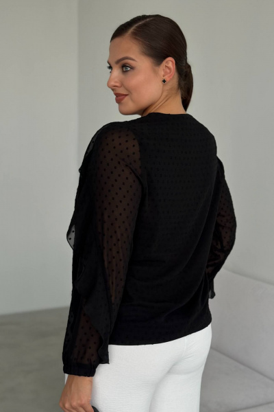 Блуза LindaLux 1-593 черный(воланы) - фото 5