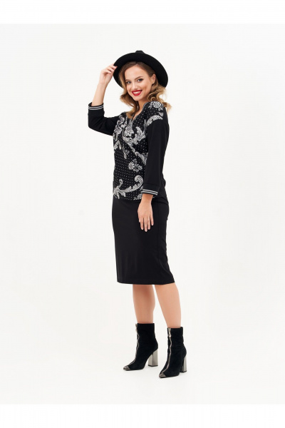 Джемпер, юбка Condra 10251 черный - фото 5