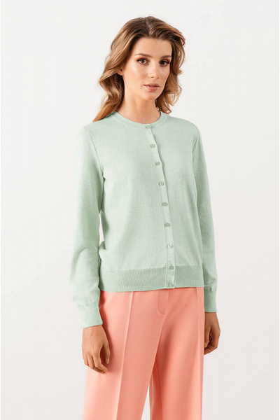 Кардиган Nelva 1875 светно-зеленый меланж - фото 1