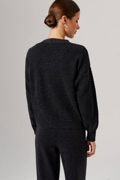 Кардиган Nelva 1908 темно-серый меланж - фото 6