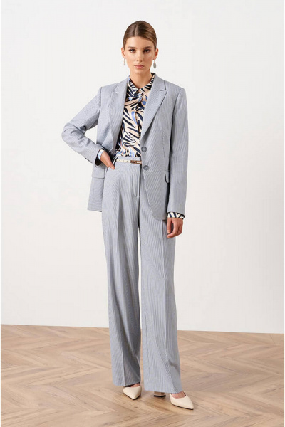 Брюки Nelva 31053 сине-голубой полоска - фото 2